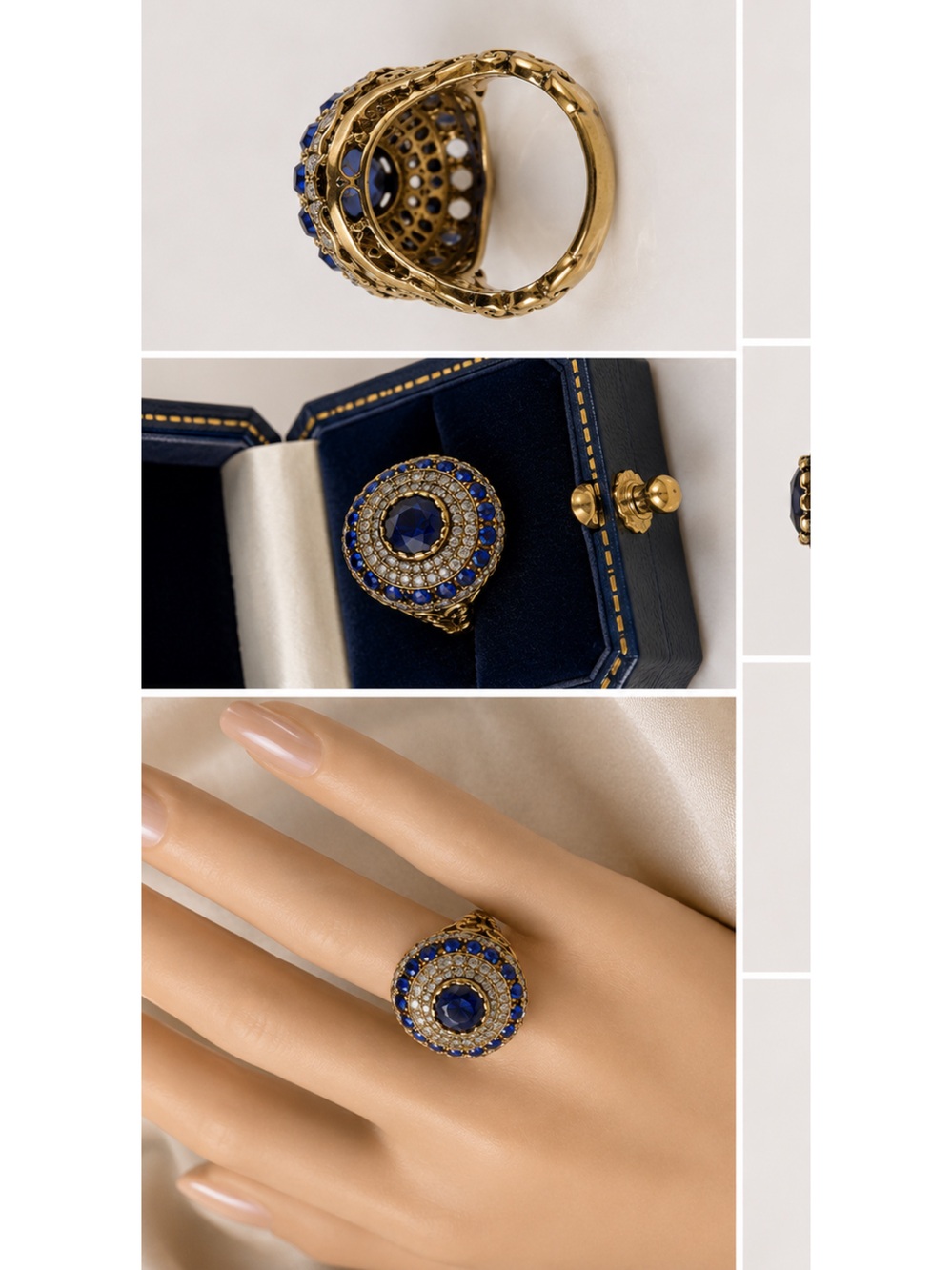 🔥🔥❤️ Beautiful Century ball ring surrounded by fashion multiple color diamond - Picture 6 of 6